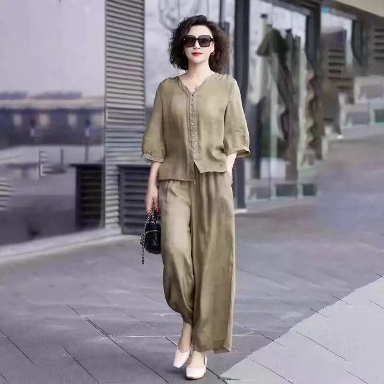 Set pakaian katun dan Linen wa - Linen Pant Wide ulasan dan harga