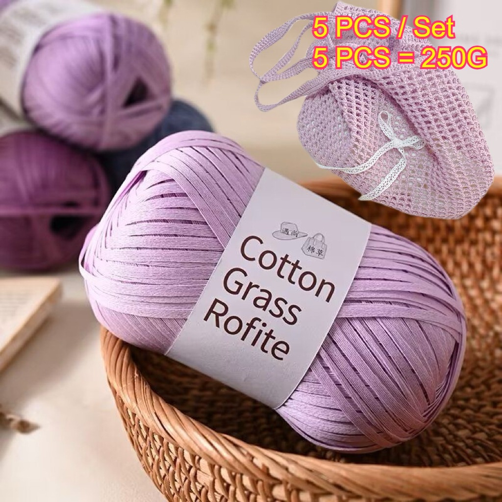 5PCS 250g Tali Kertas Rafia Be - Crochet Bag Raffia ulasan dan harga