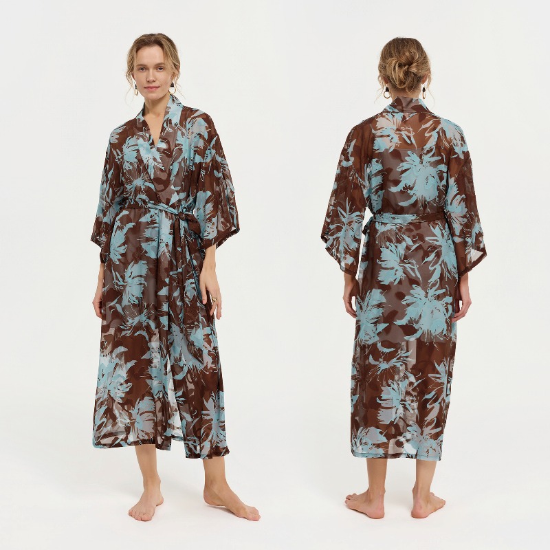 Kimono Wanita Motif Bunga Hita - Kimono Sheer Floral ulasan dan harga