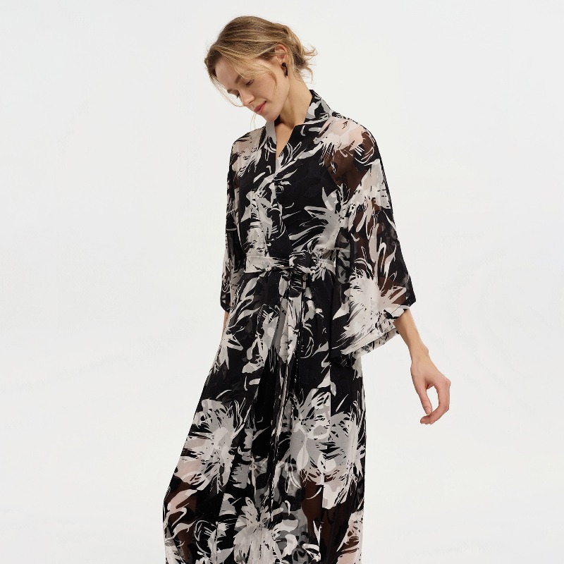 Kimono Wanita Motif Bunga Hita - Kimono Sheer Floral ulasan dan harga