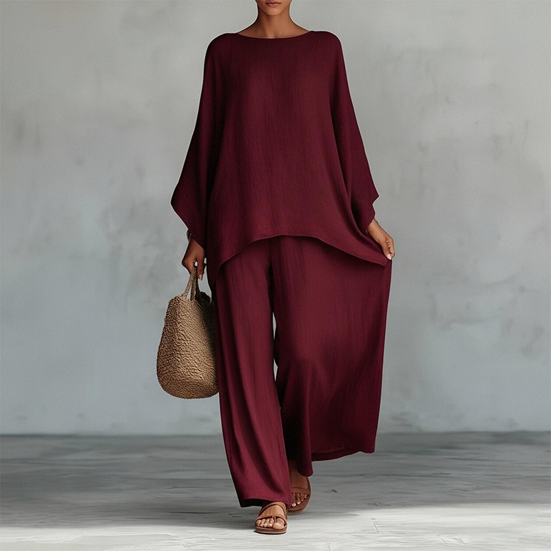 Setelan 2 potong Celana Panjan - Linen Pant Wide ulasan dan harga